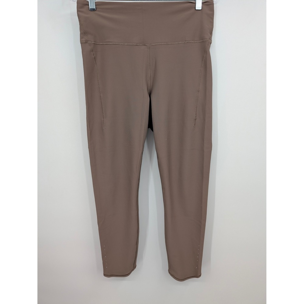 Athleta Womens Large High Rise Pacesetter 7/8 Tight Leggings Brown Mocha Yoga